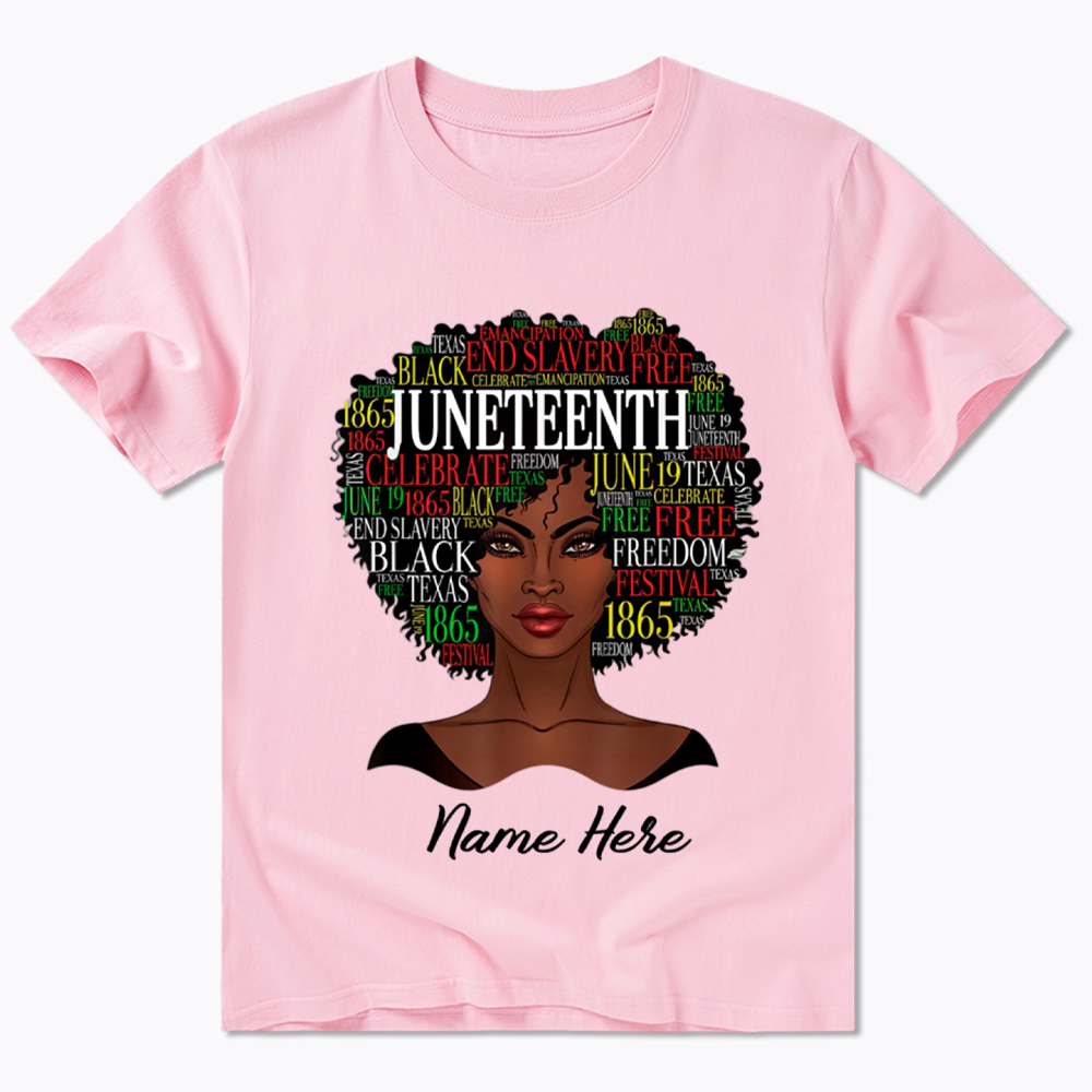 Personalized Juneteenth Black Women Natural Hair Classic T-Shirt