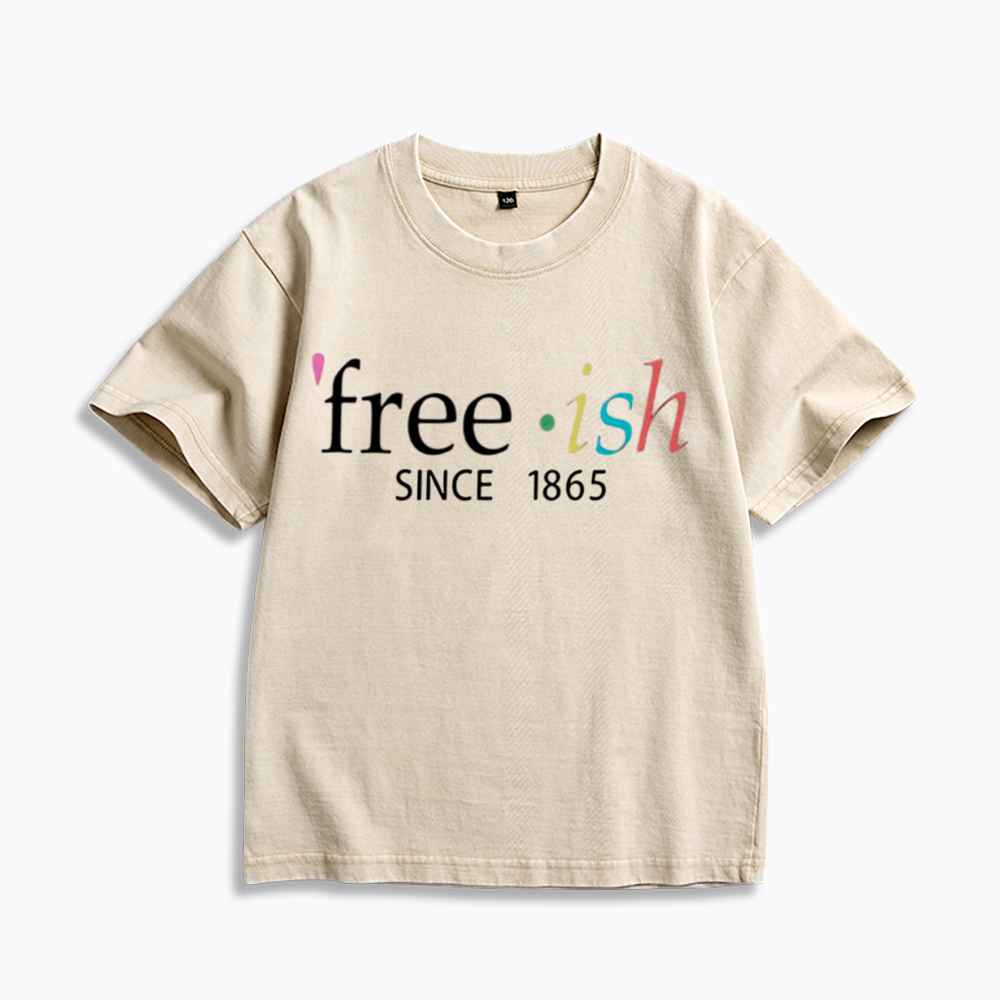 Freeish Juneteenth Since 1865 Kids Washed T-Shirt