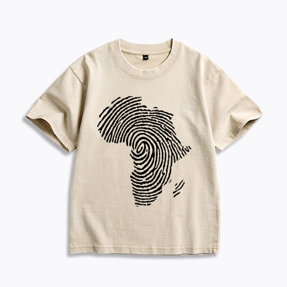 Black History African Kids Washed T-Shirt