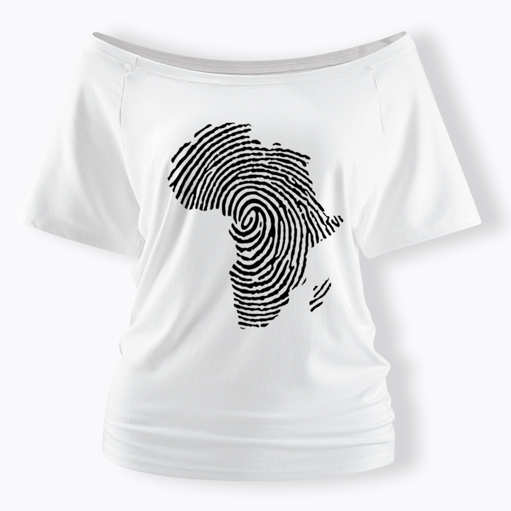Black History African Off Shoulder T-shirt