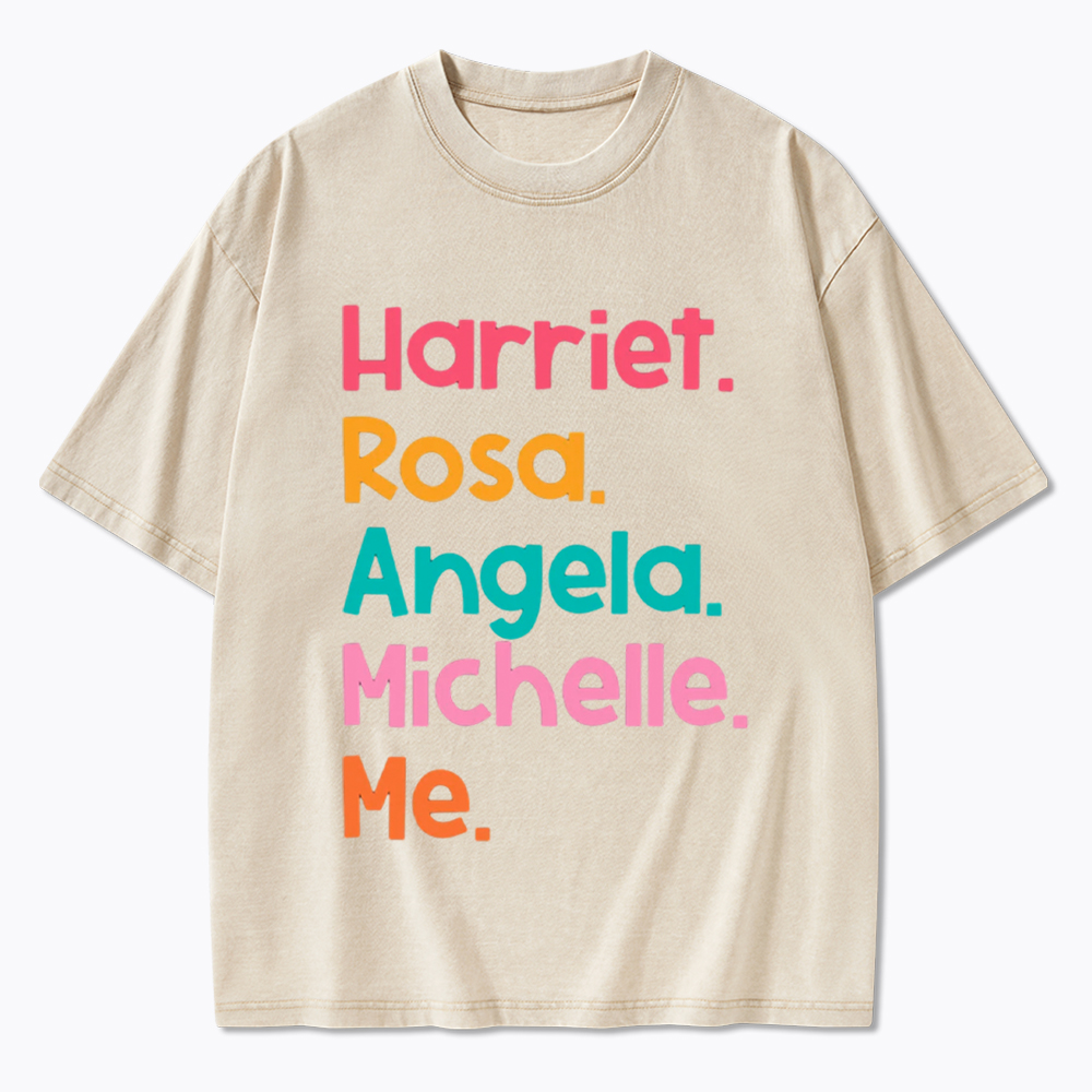 Women Leaders Harriet Rosa Angela Michelle Me Washed T-Shirt