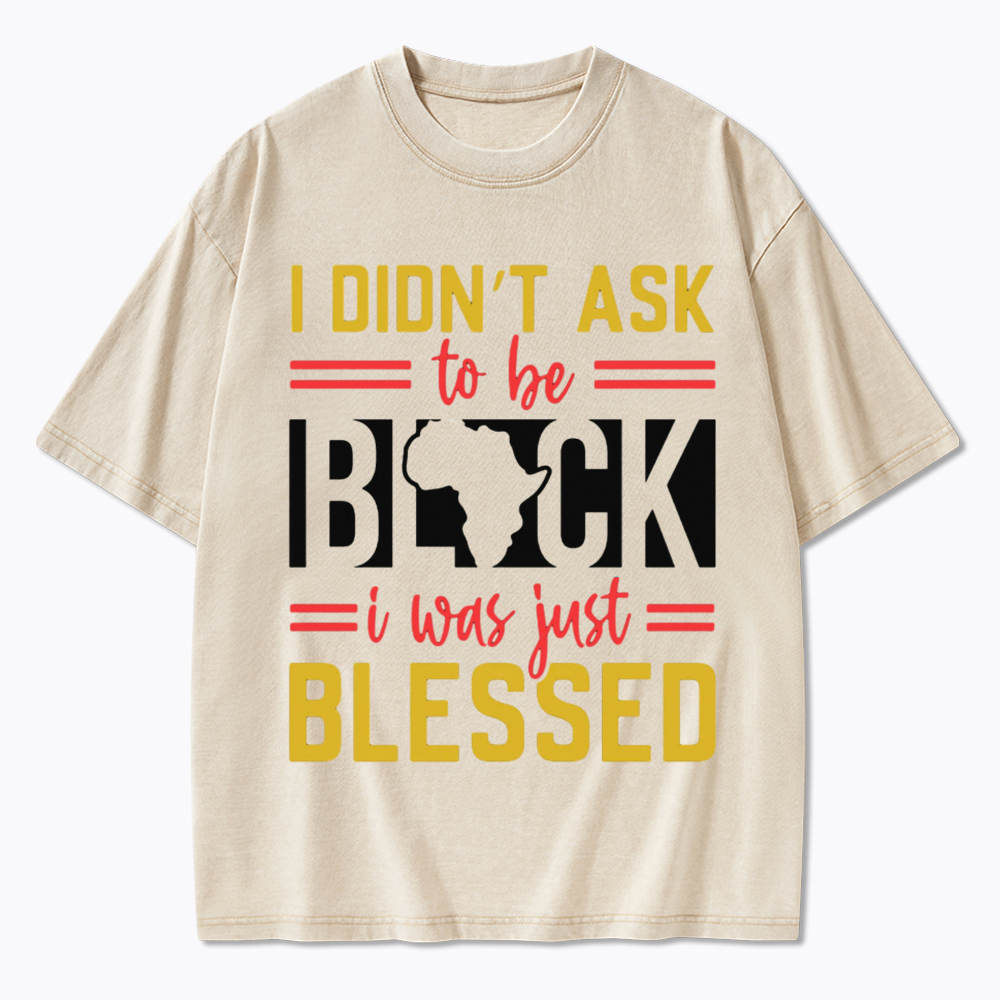 I Didn'T Ask To Be Black, I Was Just Blessed Washed T-Shirt