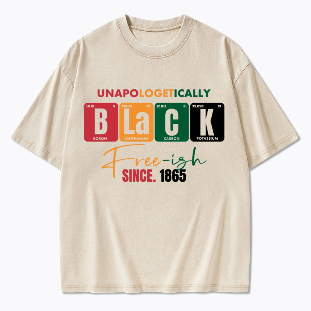 Unapologetically Black Free‑ish Since 1865 Washed T-Shirt