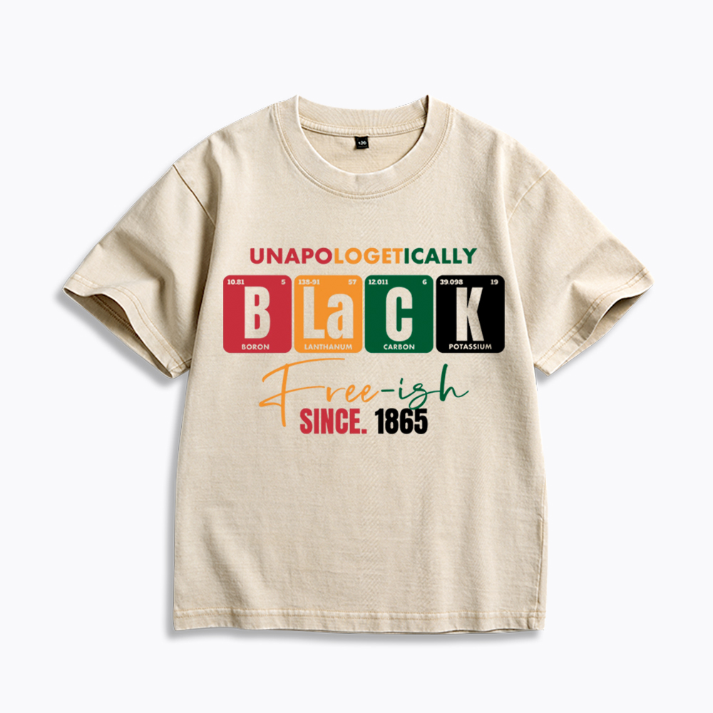 Unapologetically Black Free‑ish Since 1865 Kids Washed T-Shirt
