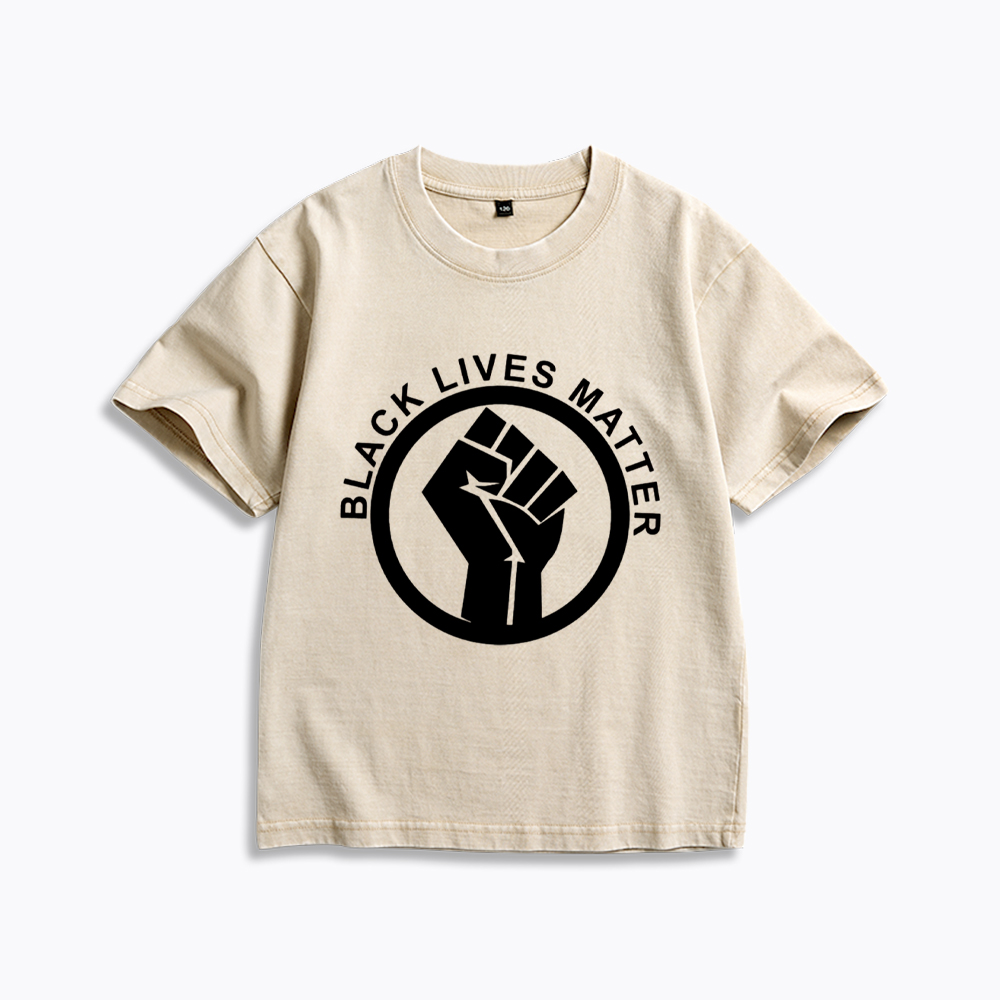 Black Lives Matter Kids Washed T-Shirt
