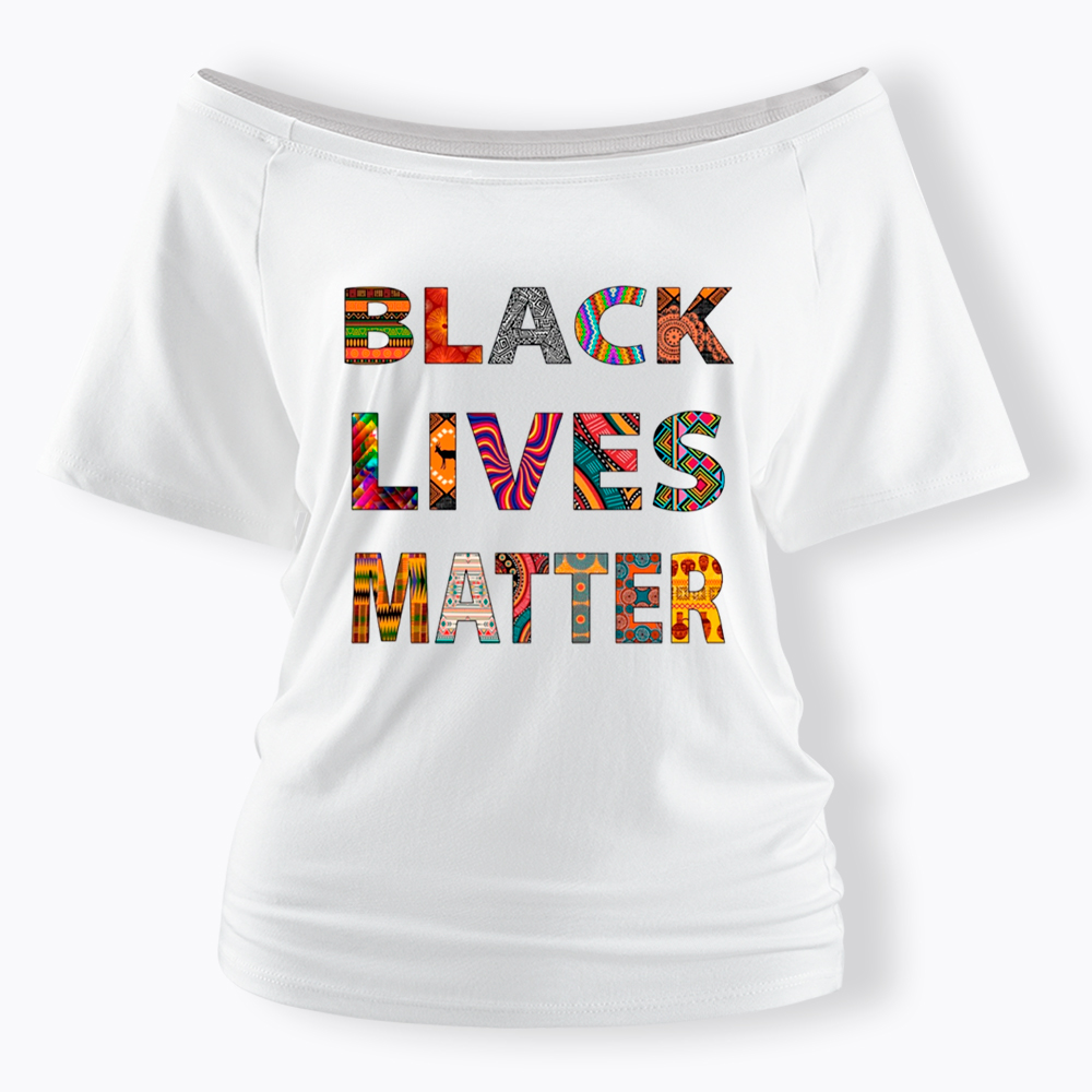Black Lives Matter Diversity Off Shoulder T-shirt
