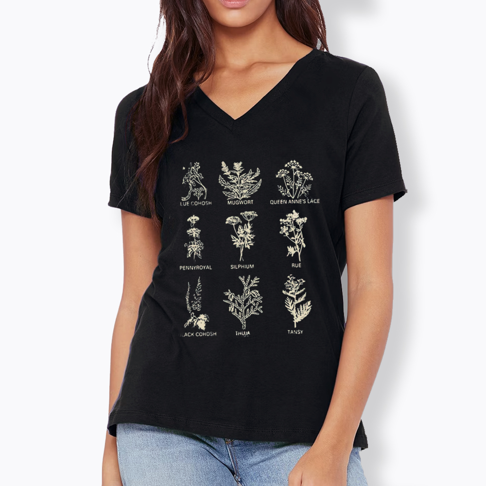 My Body My Choice Abortion Plant Herbs V-Neck Classic T-Shirt