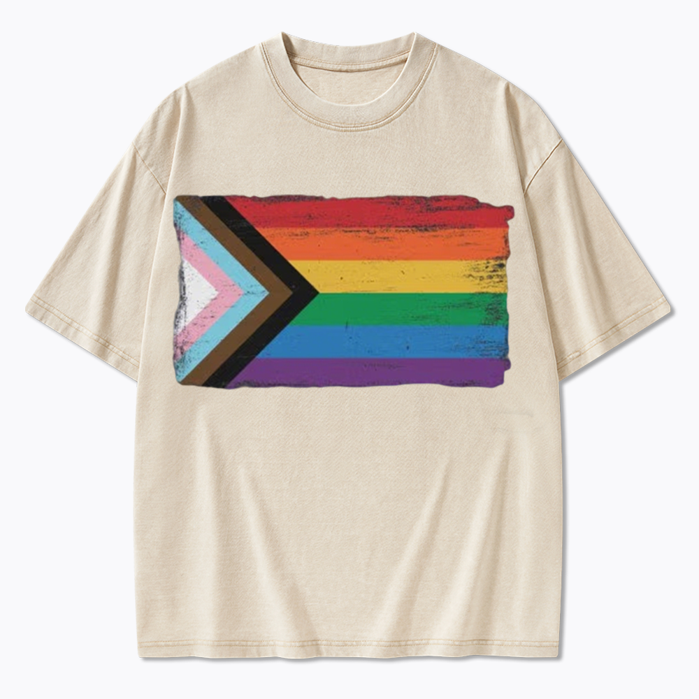 Progress Pride Flag Washed T-Shirt