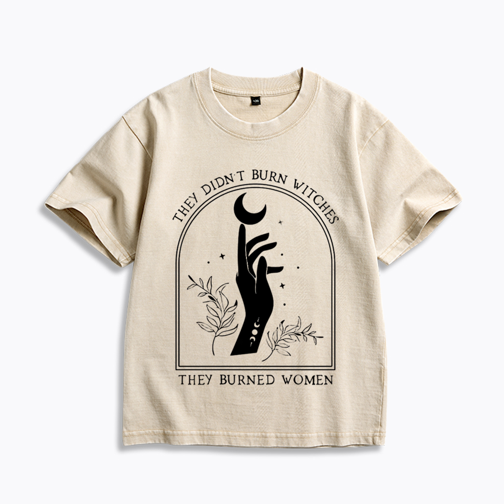 They Didn’T Burn Witches, They Burned Women Kids Washed T-Shirt