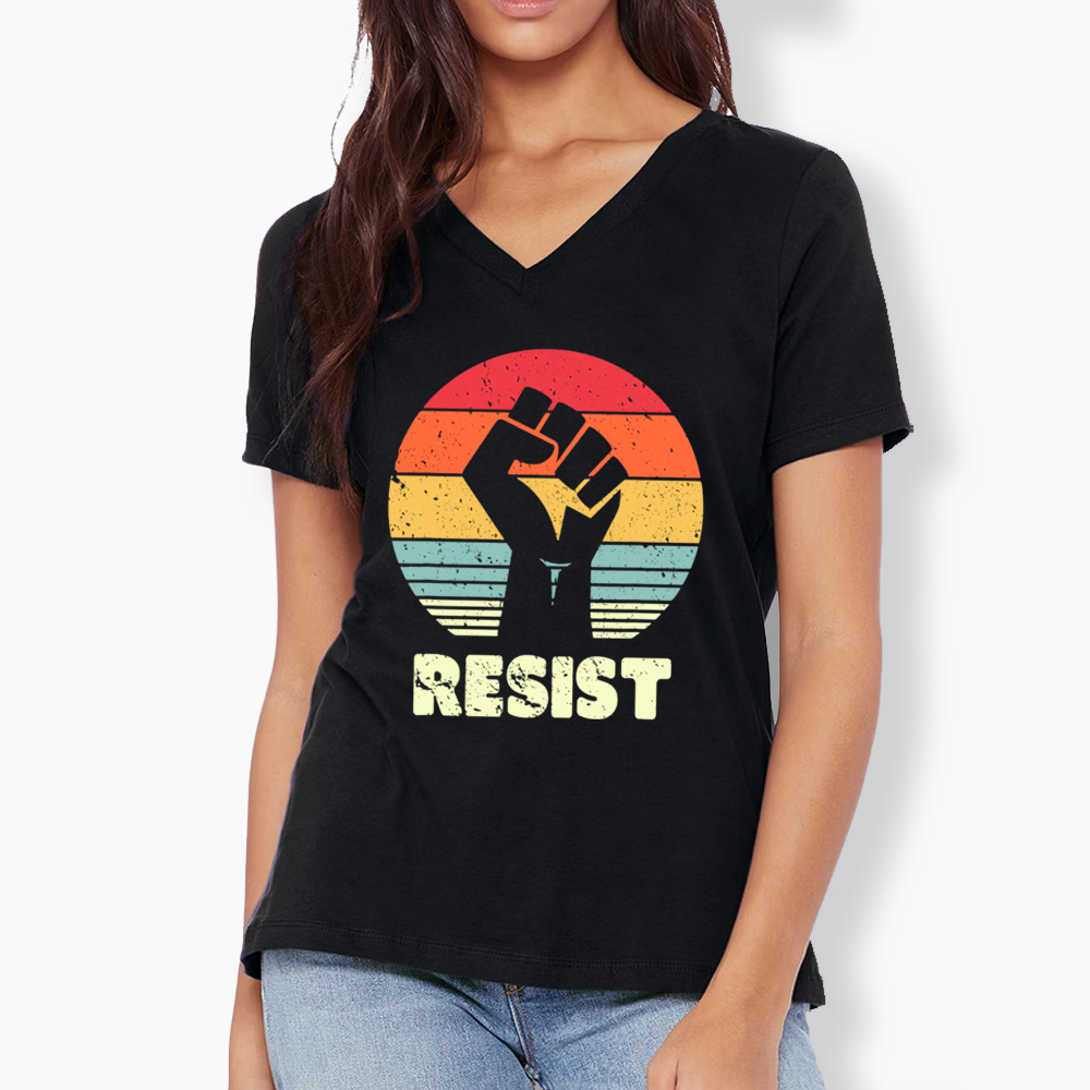 Resist Fist V-Neck Classic T-Shirt