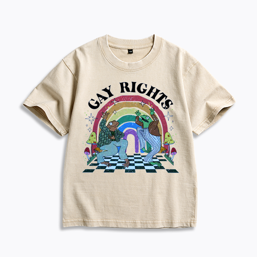 Pride Flag Kids Washed T-Shirt 