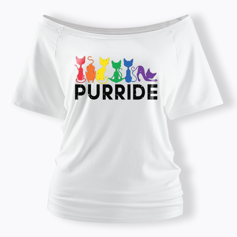 Purride Cat Off Shoulder T-shirt