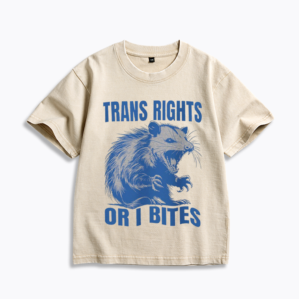 Trans Rights Kids Washed T-Shirt 