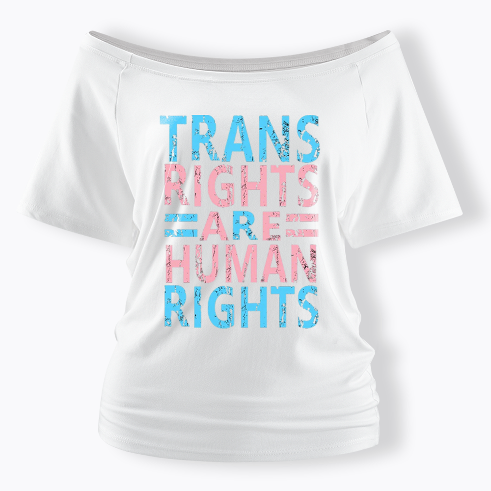 Human Rights Off Shoulder T-shirt