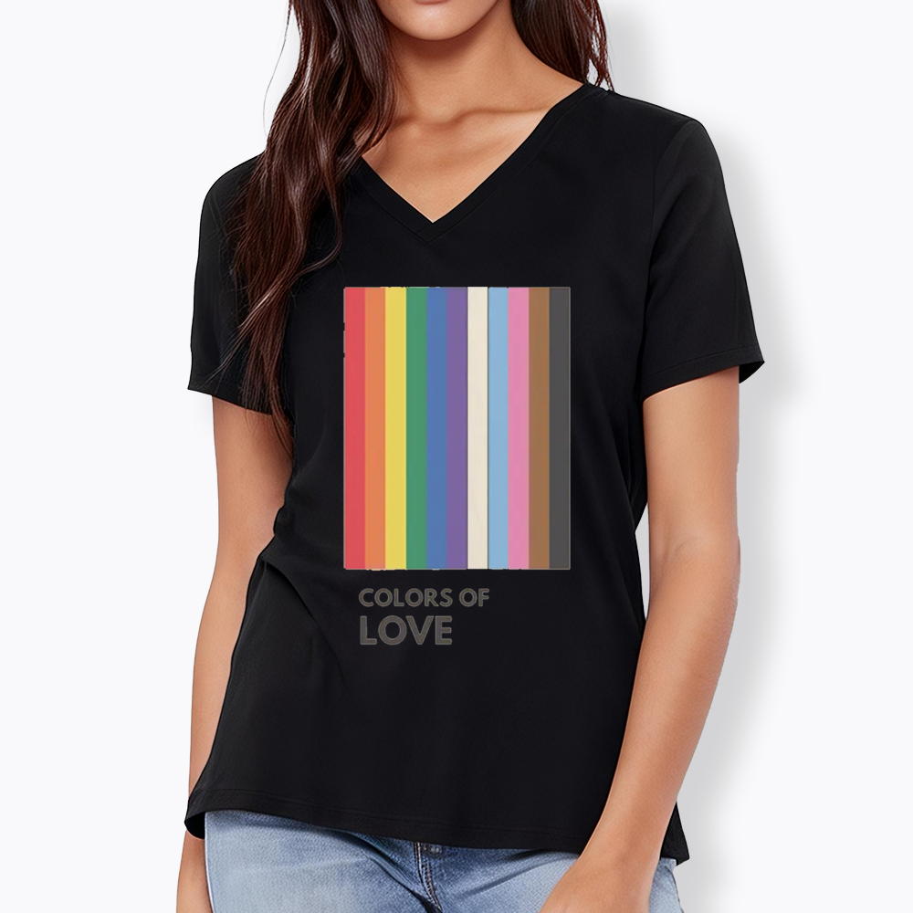 Colors of Love V-Neck Classic T-Shirt