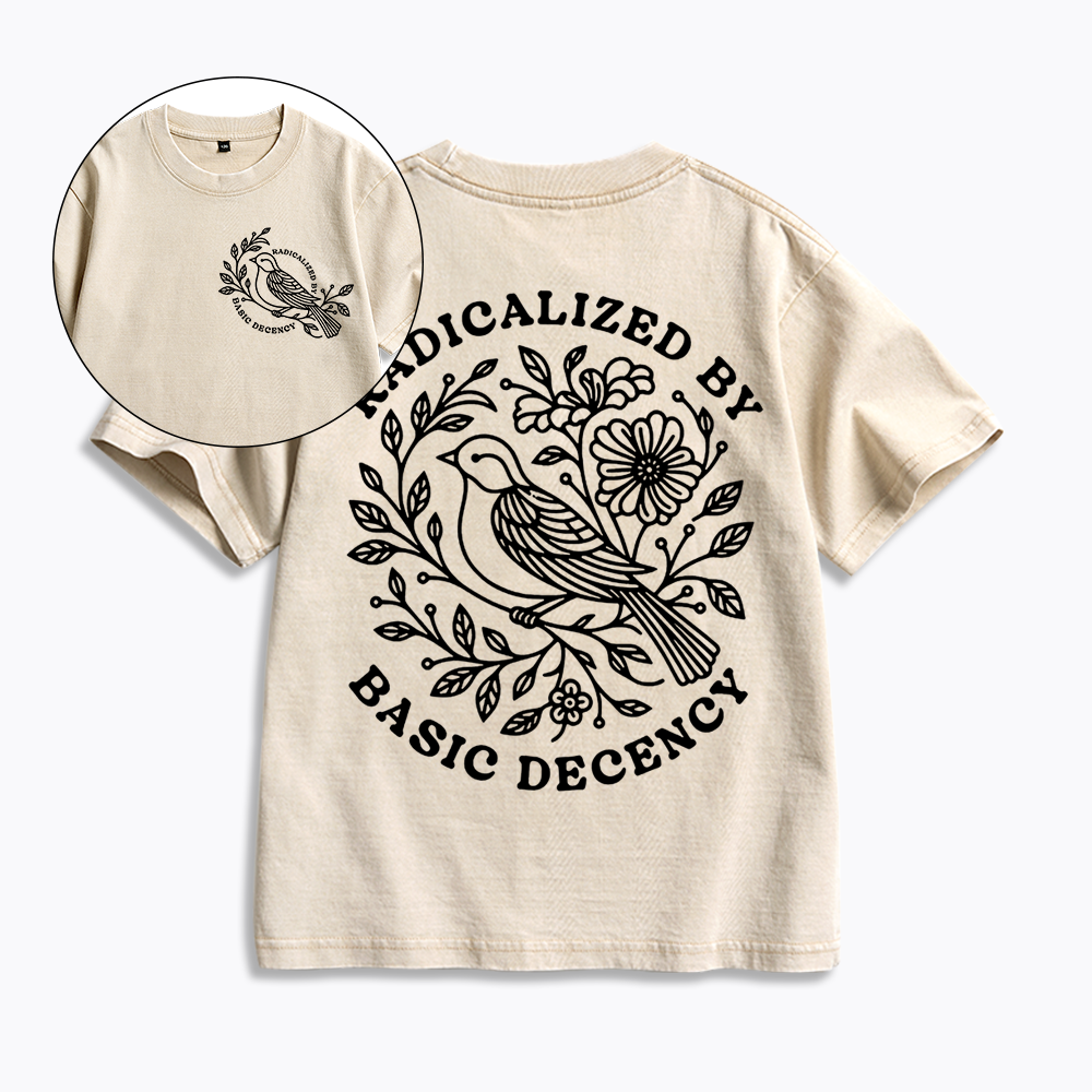 Radicalized By Basic Decency Washed T-Shirt 