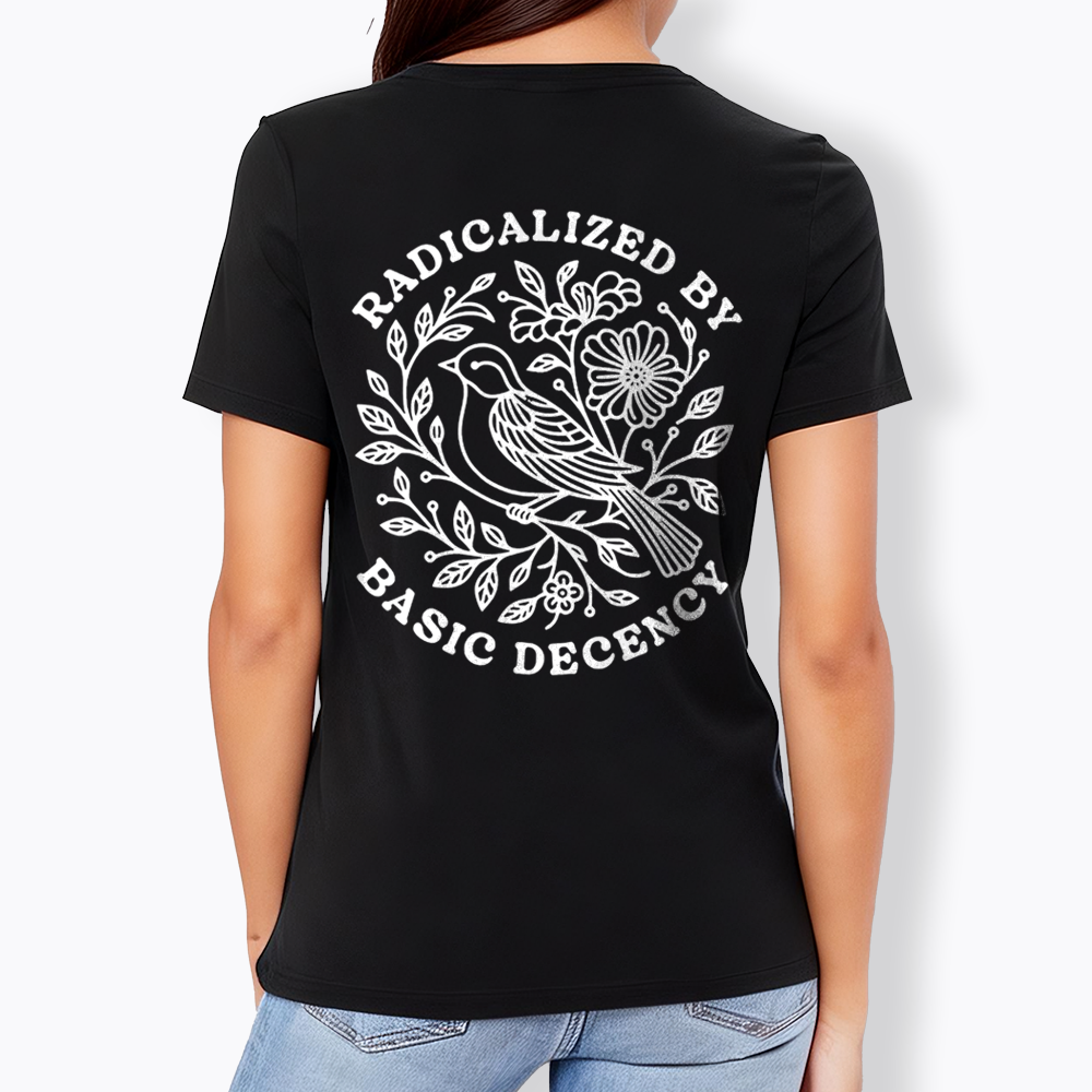 Radicalized By Basic Decency V-Neck Classic T-Shirt