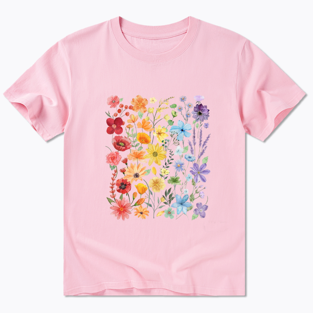 Rainbow Flowers Classic T-Shirt