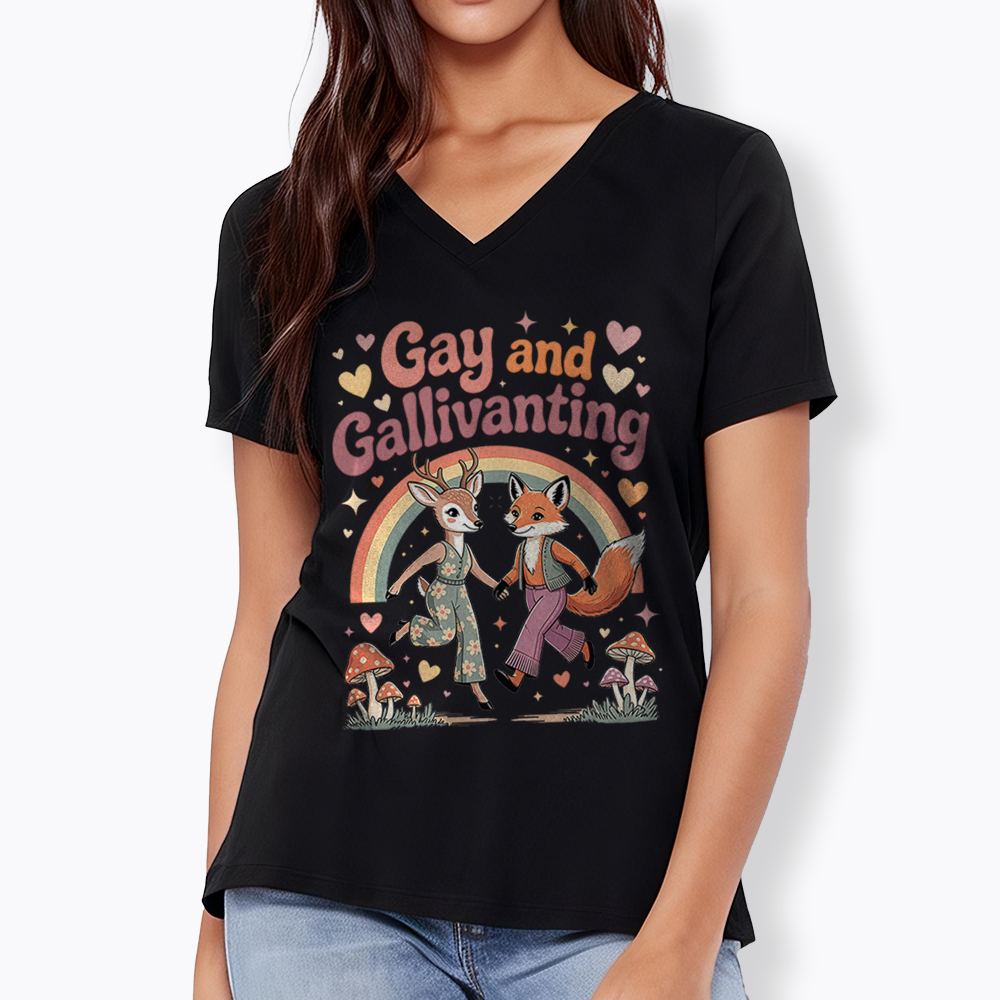 Gay and Gallivanting V-Neck Classic T-Shirt