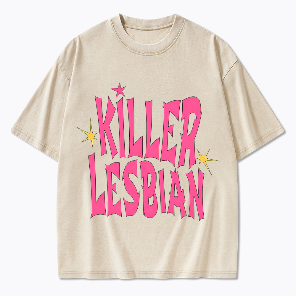 Killer Lesbian Washed T-Shirt