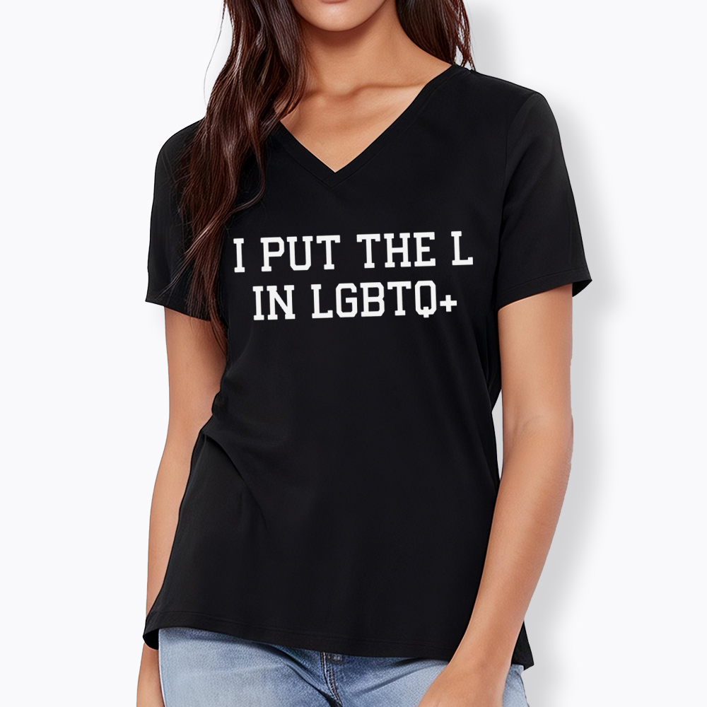 I Put The L In LGBTQ+ V-Neck Classic T-Shirt