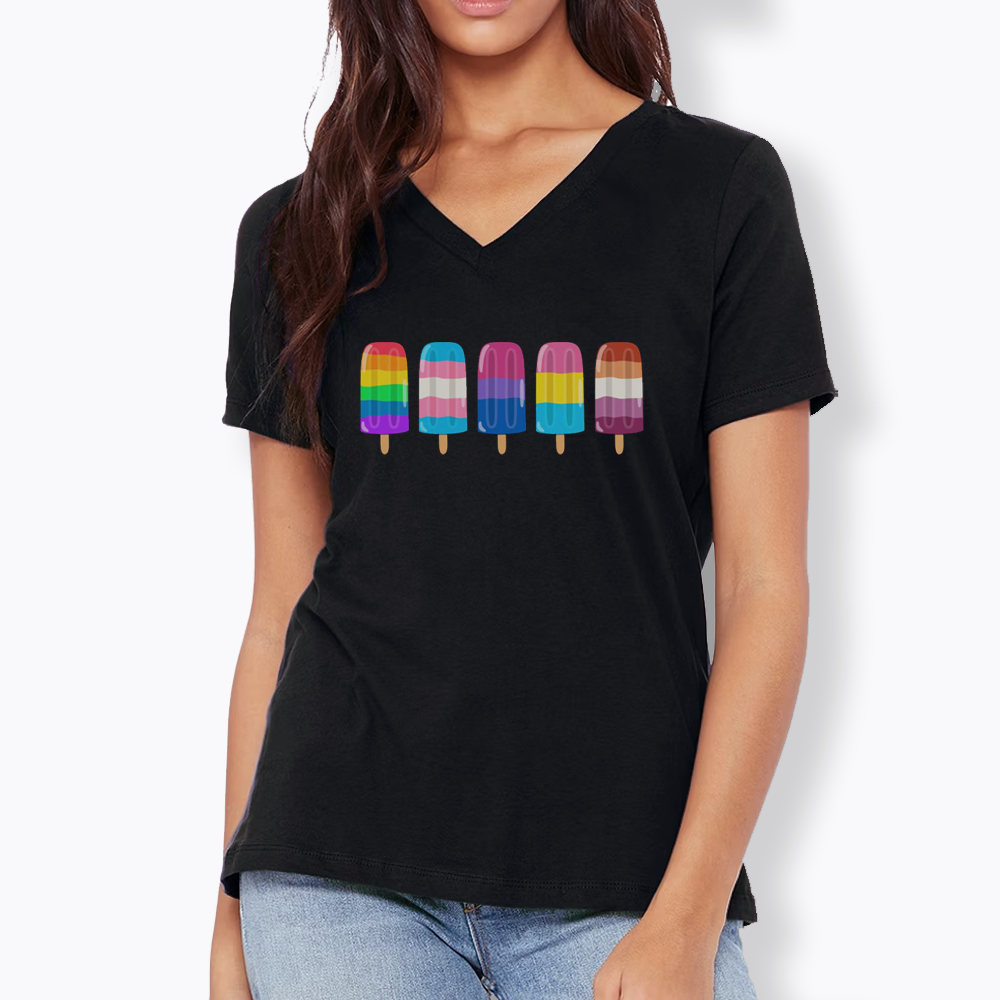 Pride Ice Pops V-Neck Classic T-Shirt