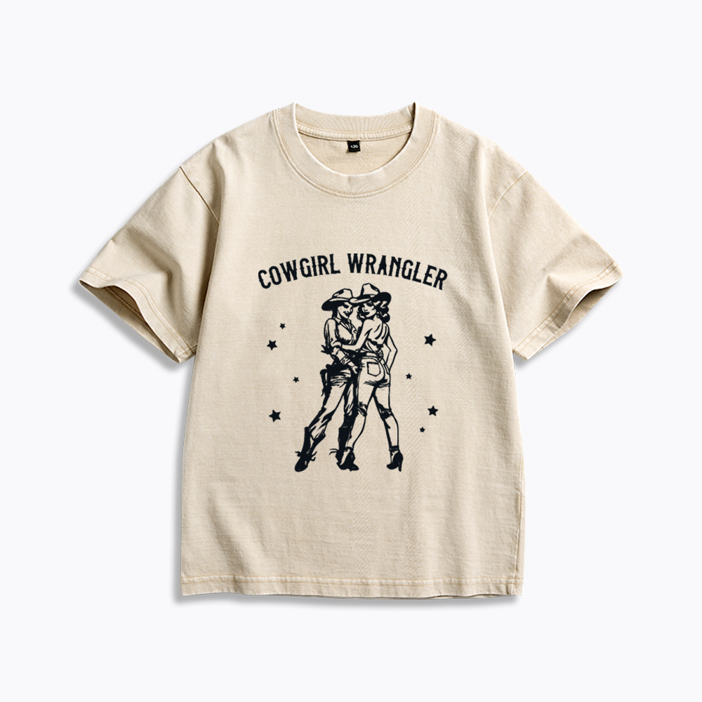 Gay Cowgirl Kids Washed T-Shirt