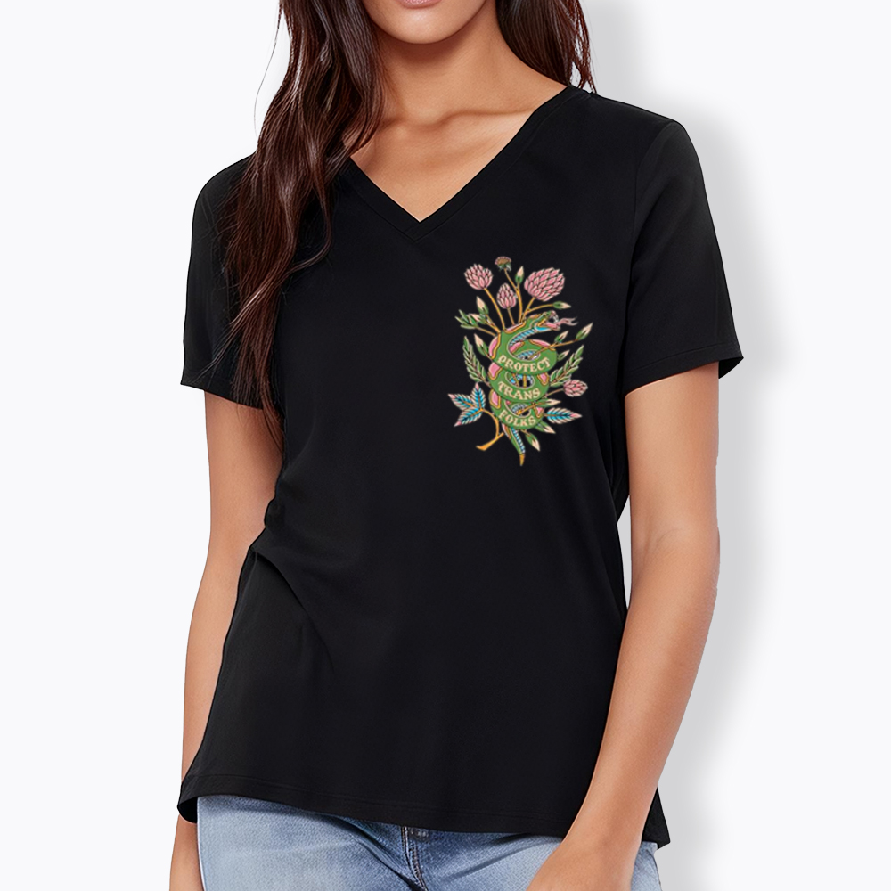 Protect Trans Folks V-Neck Classic T-Shirt