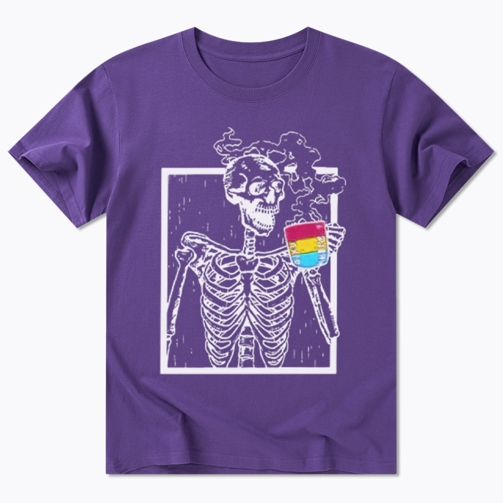Pansexual Skeleton Drinking Coffee Classic T-Shirt