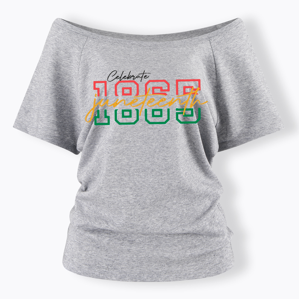 Celebrate 1865 Juneteenth Off Shoulder T-shirt
