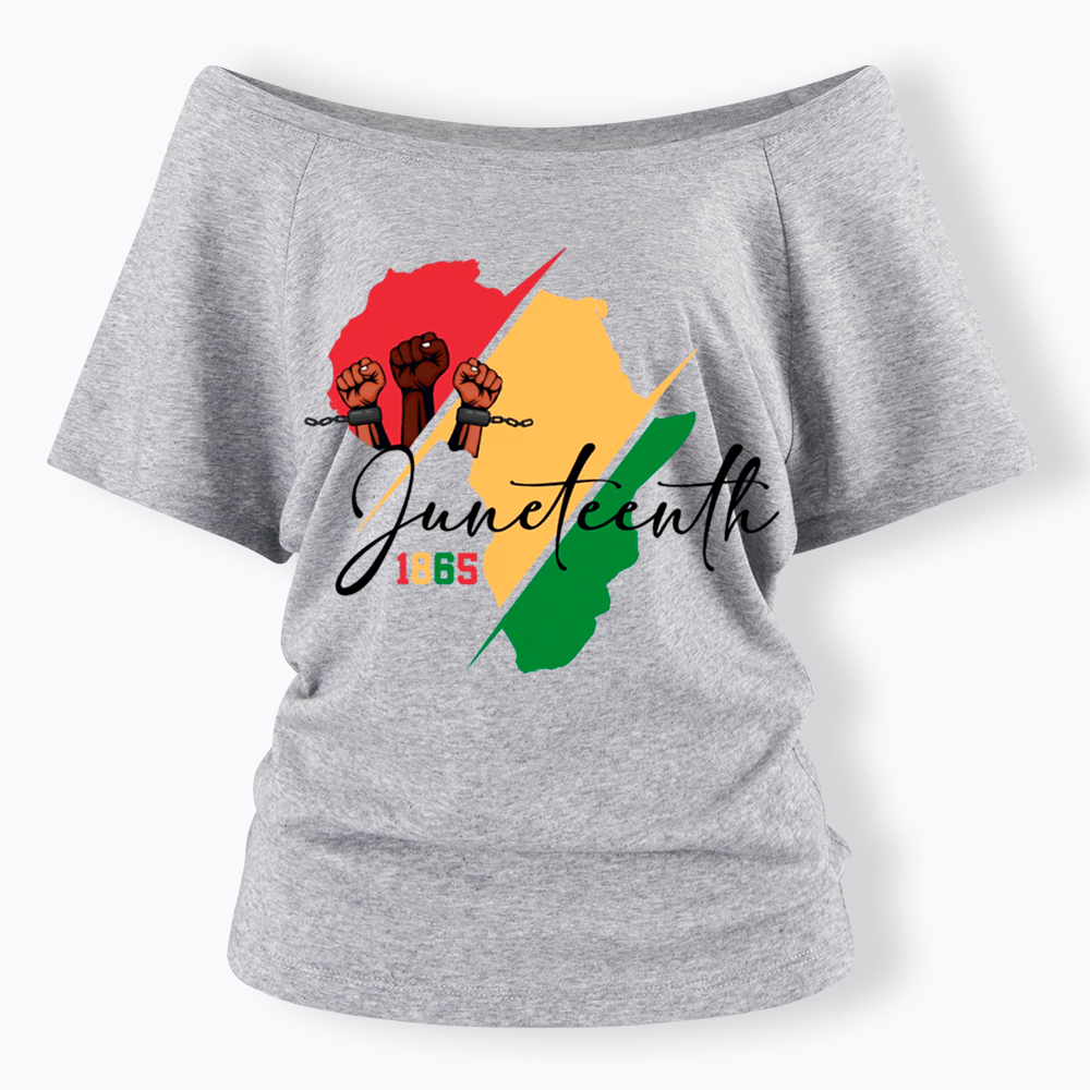 Black Culture Juneteenth Off Shoulder T-shirt