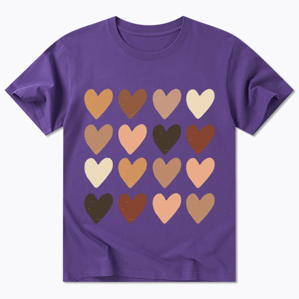 Skin Tone Hearts Racial Equality Classic T-Shirt