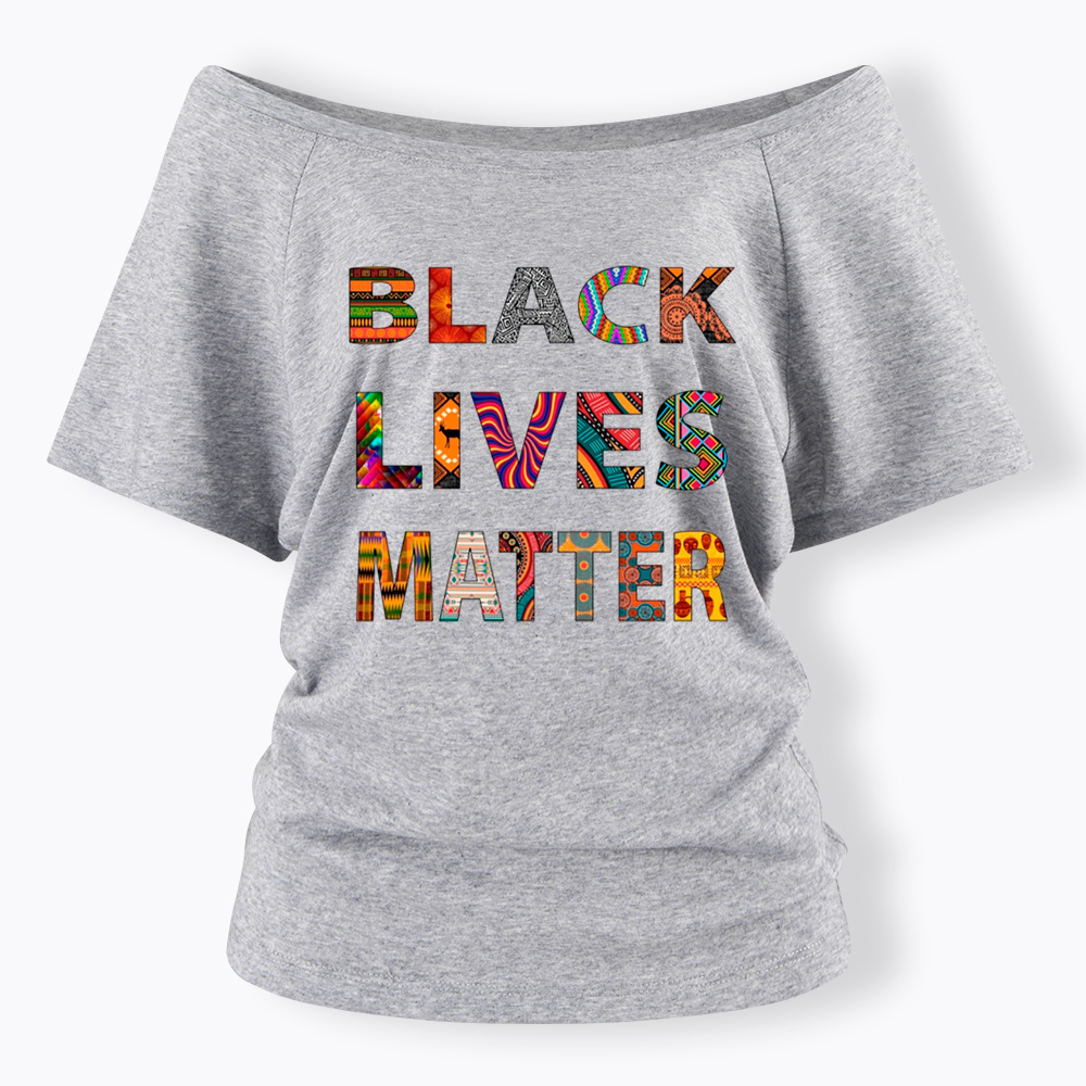 Black Lives Matter Diversity Off Shoulder T-shirt
