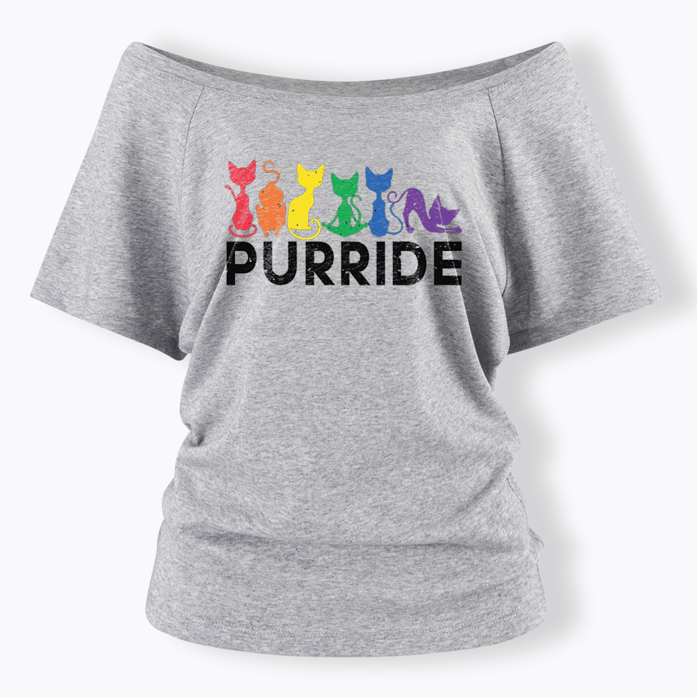 Purride Cat Off Shoulder T-shirt