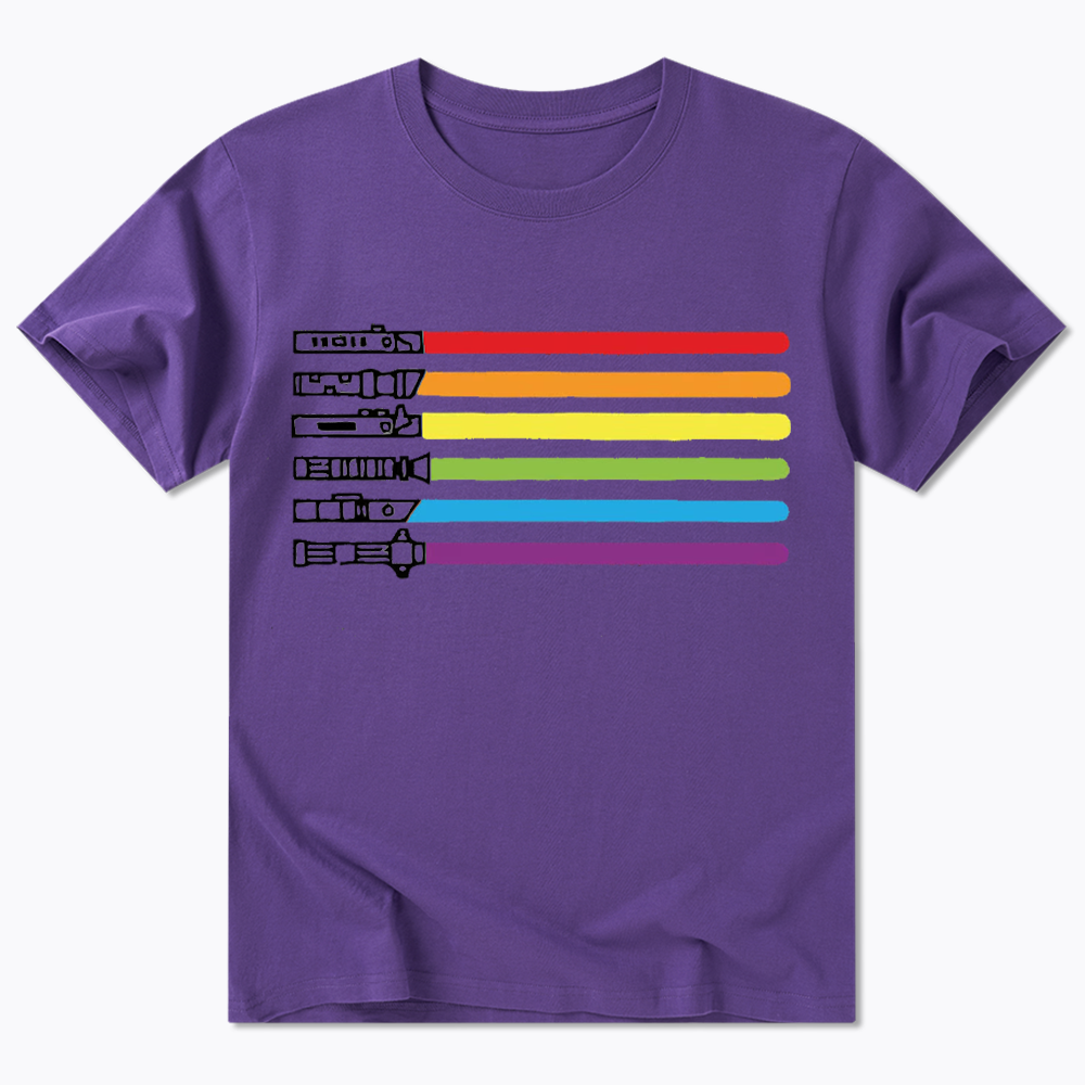 Rainbow Lightsaber Classic T-Shirt