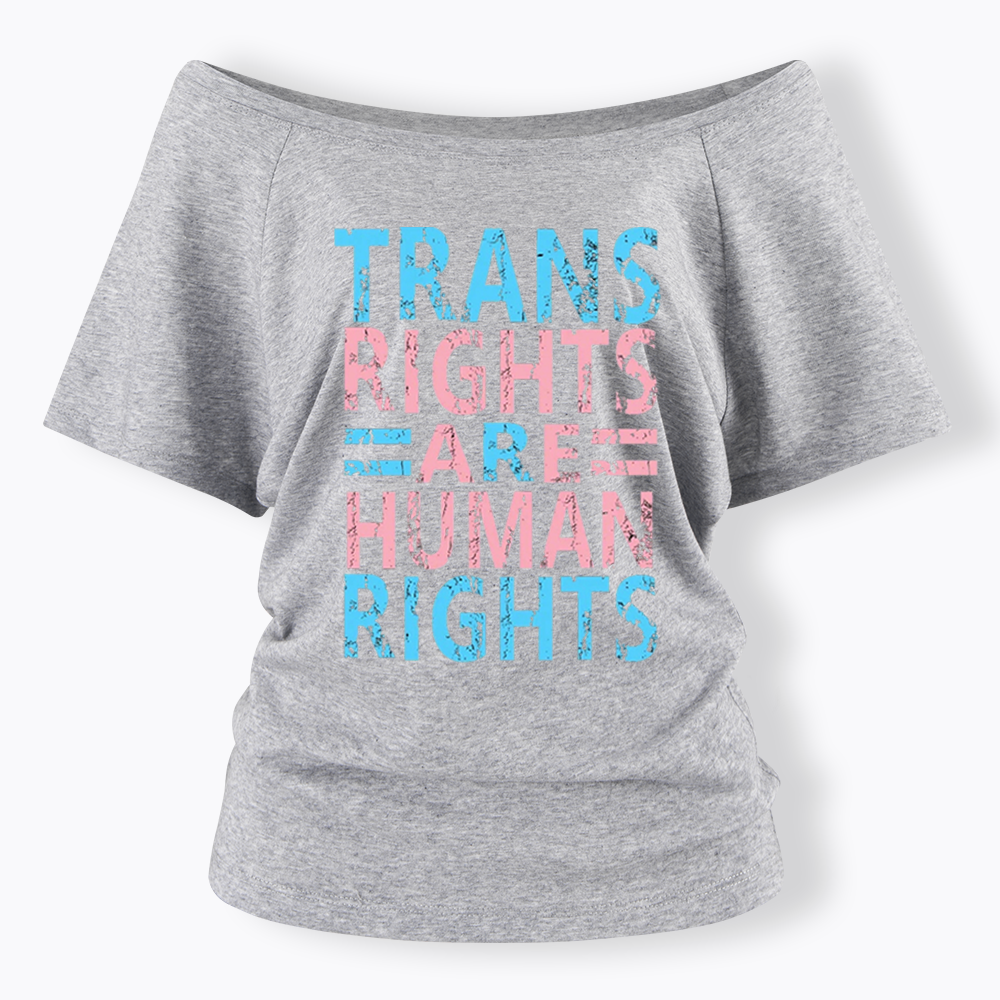 Human Rights Off Shoulder T-shirt