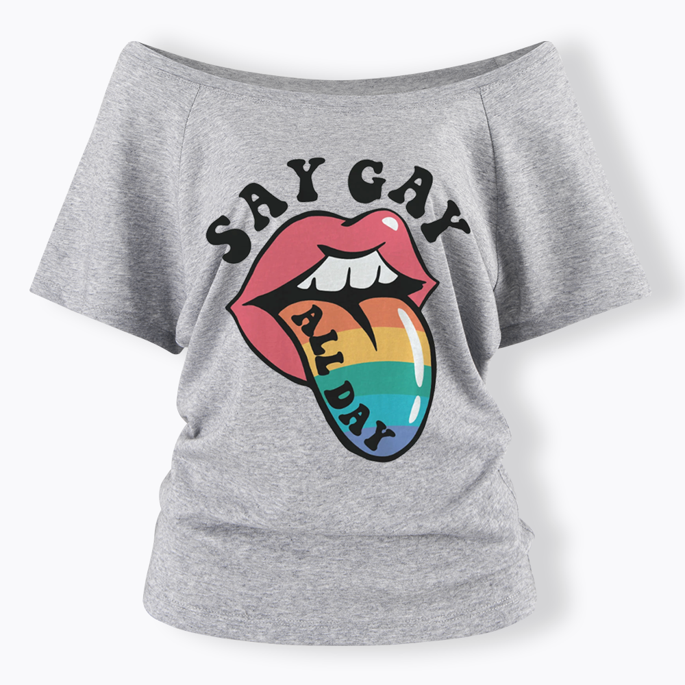 Cute Pride Off Shoulder T-shirt