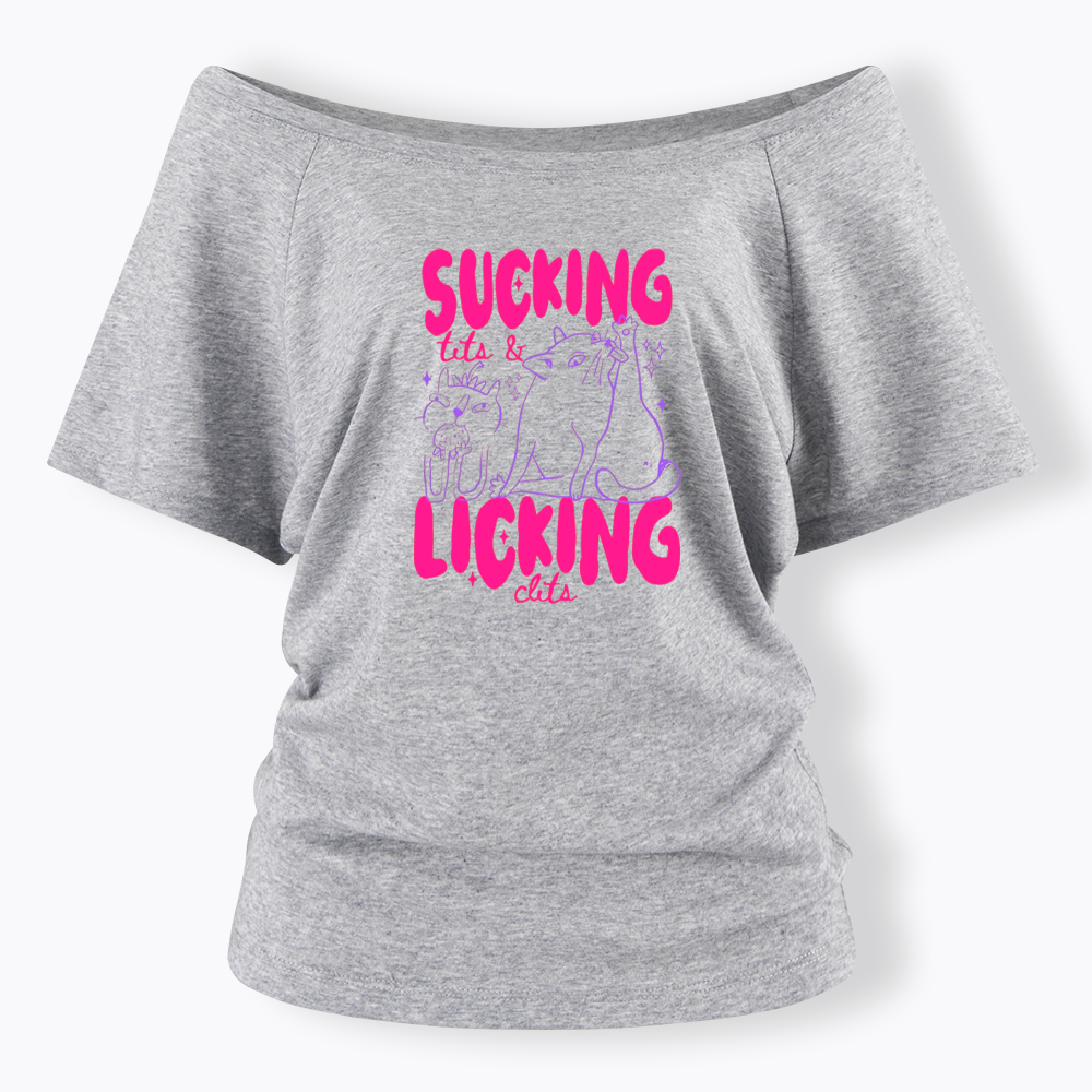 LGBT Lesbian Cat Lover Off Shoulder T-shirt