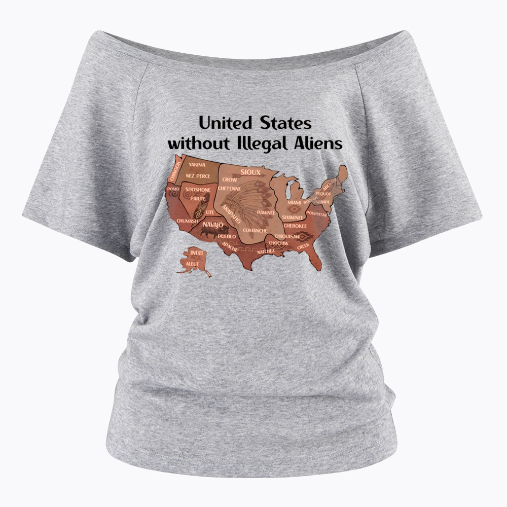United States Without Illegal Aliens Off Shoulder T-Shirt