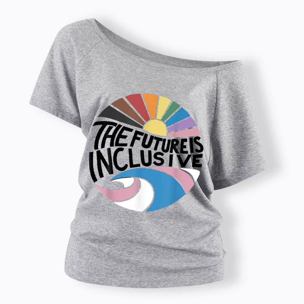 The Future Is Queer Off Shoulder T-shirt