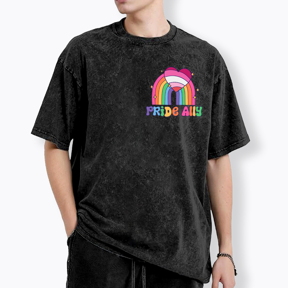 You Are Safe With Me Pride Ally Washed T-Shirt