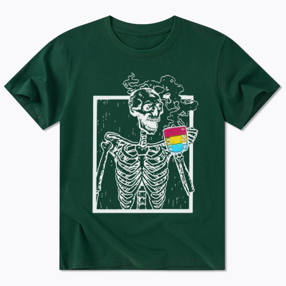 Pansexual Skeleton Drinking Coffee Classic T-Shirt