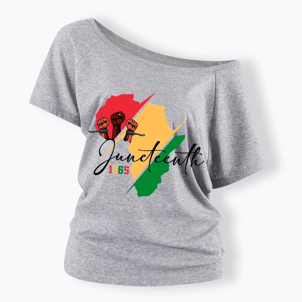 Black Culture Juneteenth Off Shoulder T-shirt