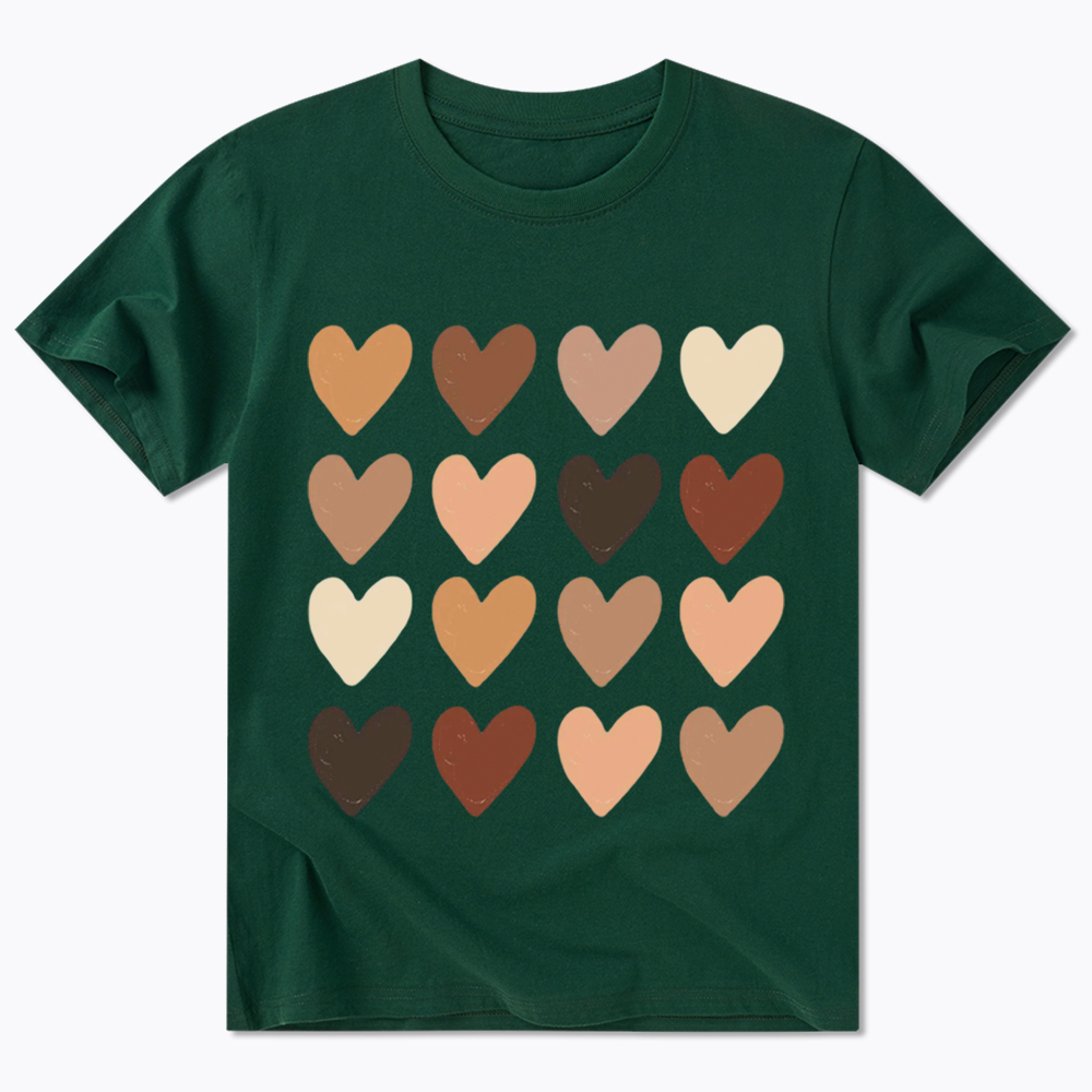 Skin Tone Hearts Racial Equality Classic T-Shirt