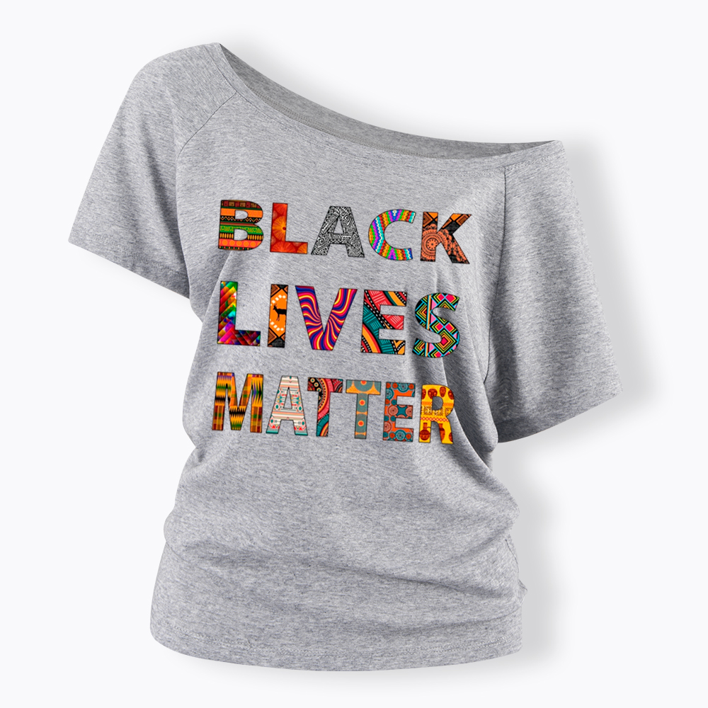 Black Lives Matter Diversity Off Shoulder T-shirt