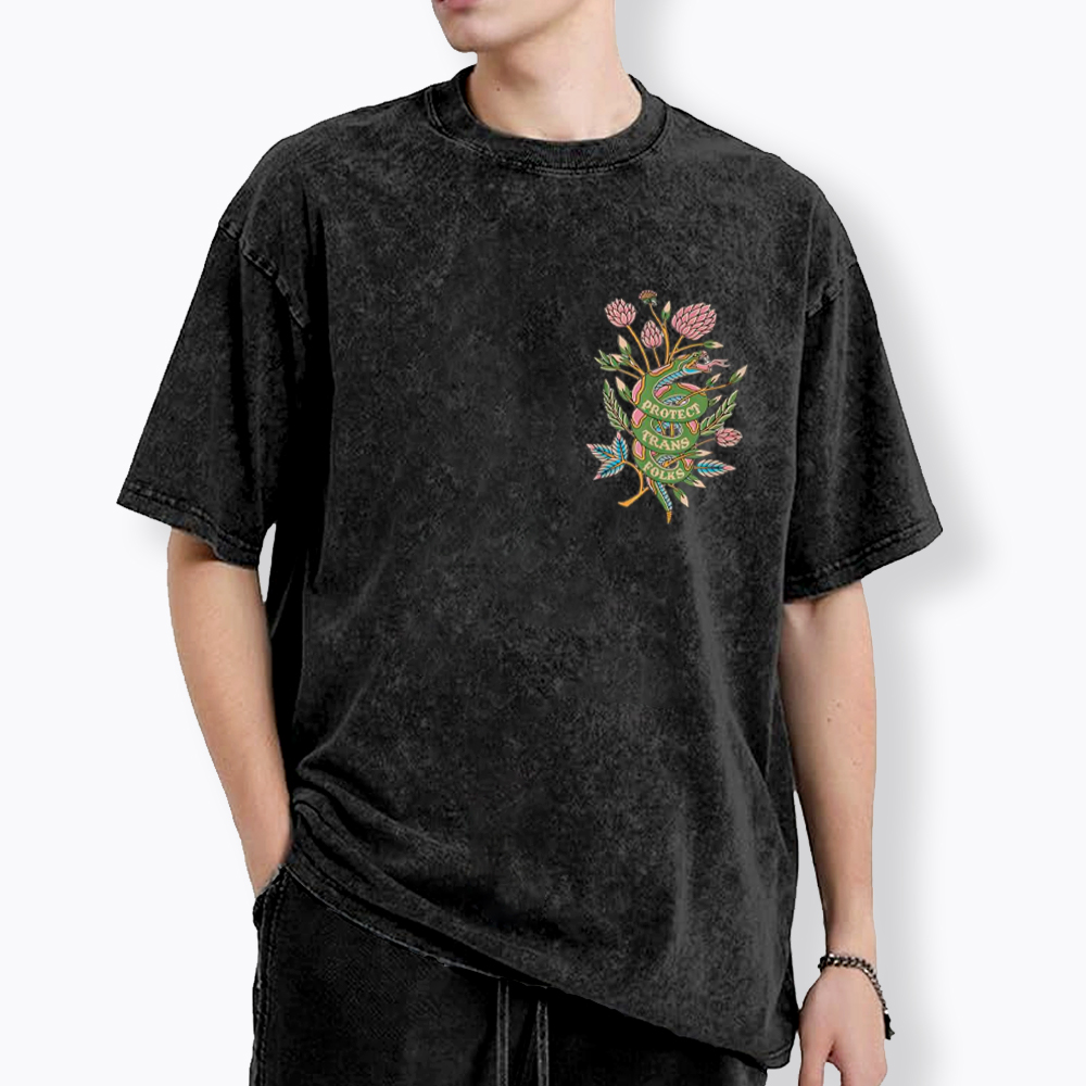Protect Trans Folks Washed T-Shirt