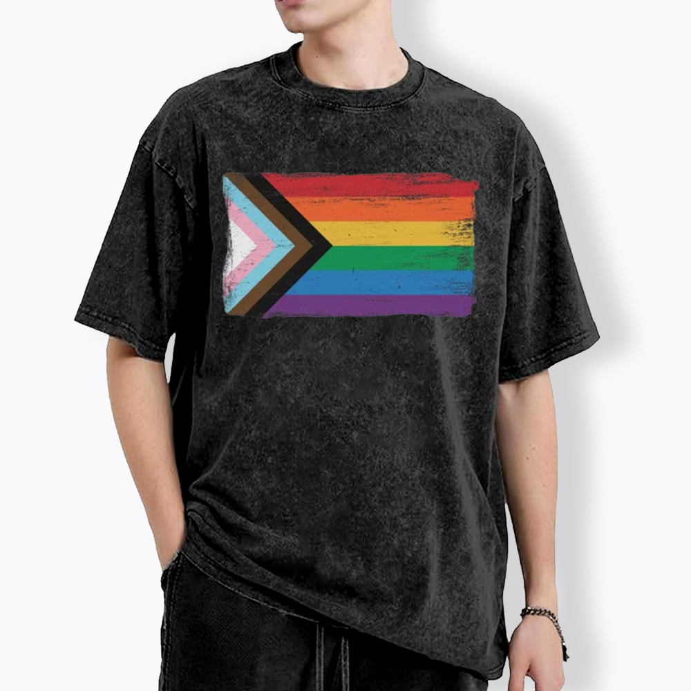 Progress Pride Flag Washed T-Shirt