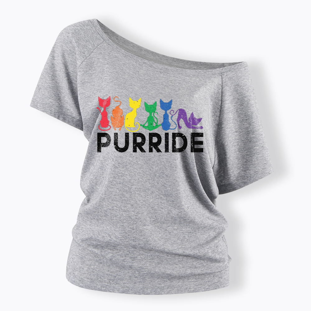 Purride Cat Off Shoulder T-shirt