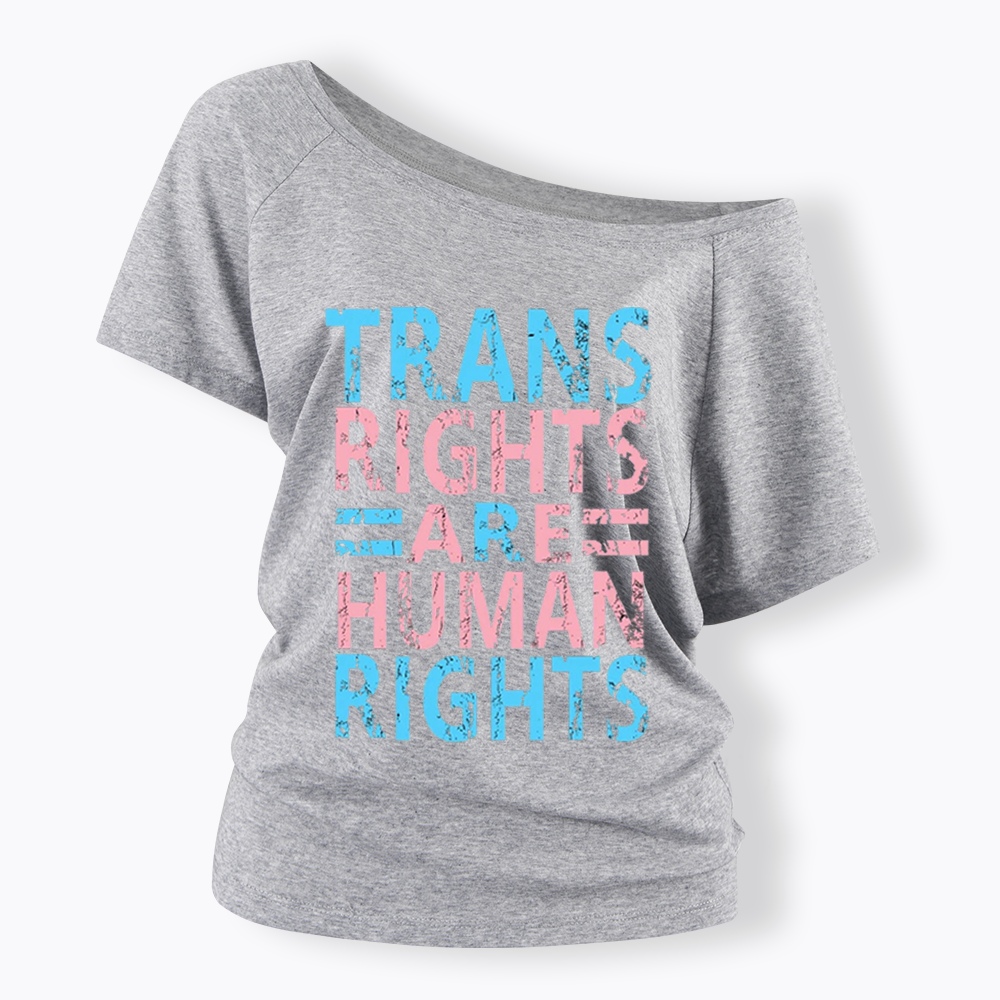Human Rights Off Shoulder T-shirt