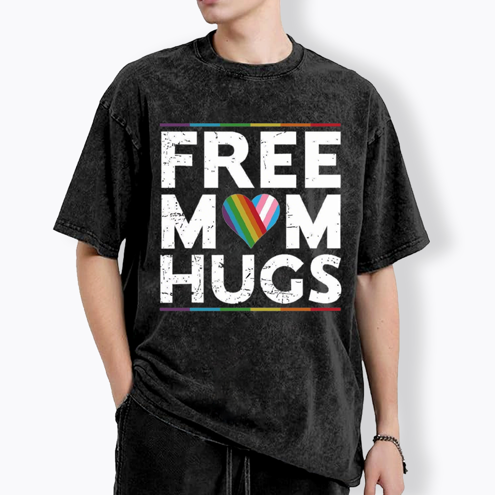 Free Mom Hugs Washed T-Shirt